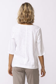 Cotton Slub Seamed Elbow Tee by Escape