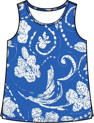 Vintage Scroll Crew Tank by Escape