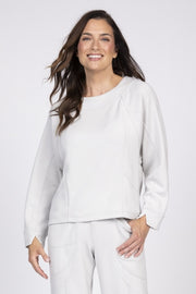 Feather Lux Knit Stitch Pullover by Olivia