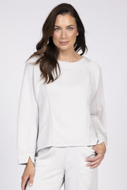 Feather Lux Knit Stitch Pullover by Olivia
