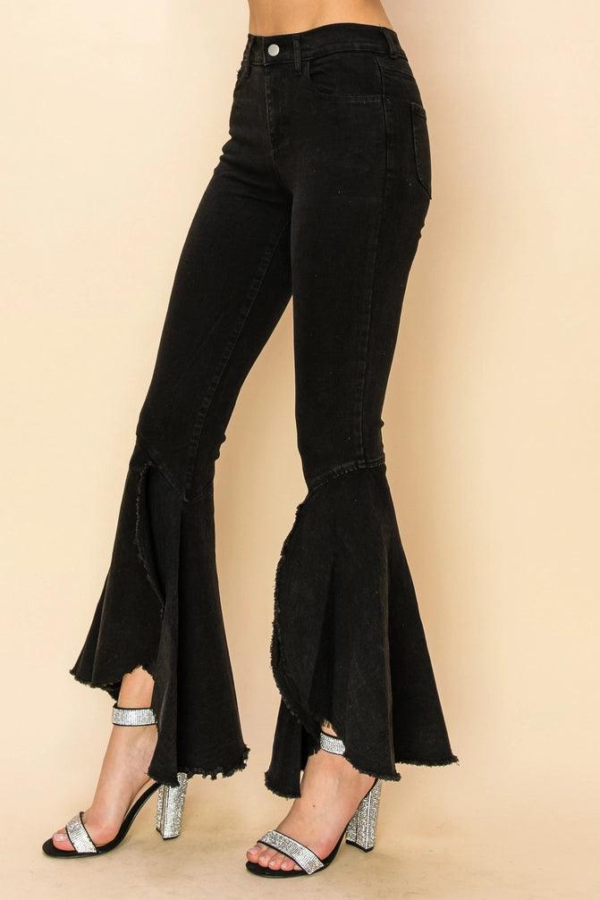 Hyper stretch ultra bell bottom jeans - Robin Boutique-Boutique 