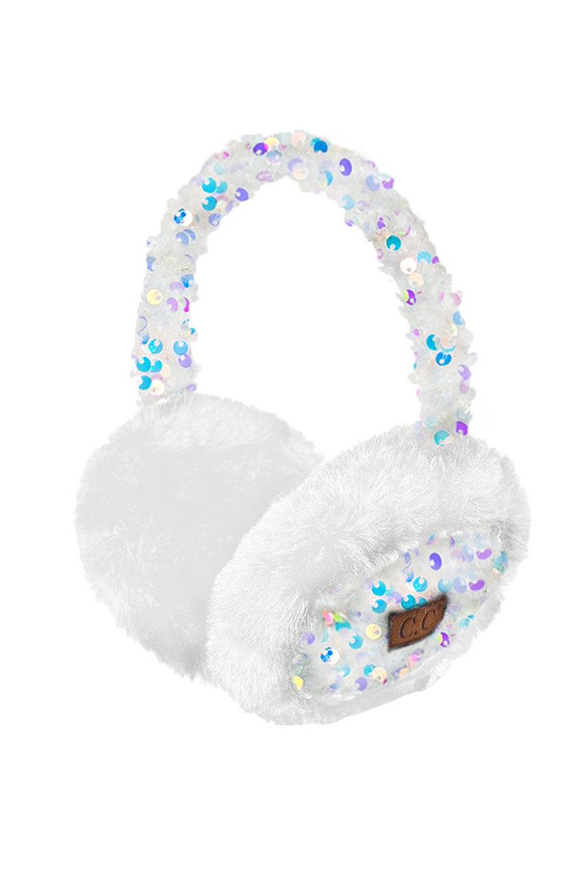 C.C Faux Fur Sequin EARMUFFS-EM-4282 - Robin Boutique-Boutique 
