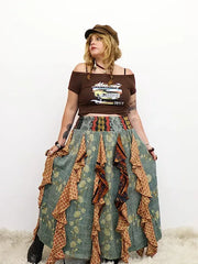 Pareo Kantha Willow Maxi Skirt #173 by Kantha Bae