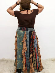 Pareo Kantha Willow Maxi Skirt #173 by Kantha Bae