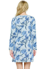 Floral dress with pockets is soft and comfy in floral print - Robin Boutique-Boutique 