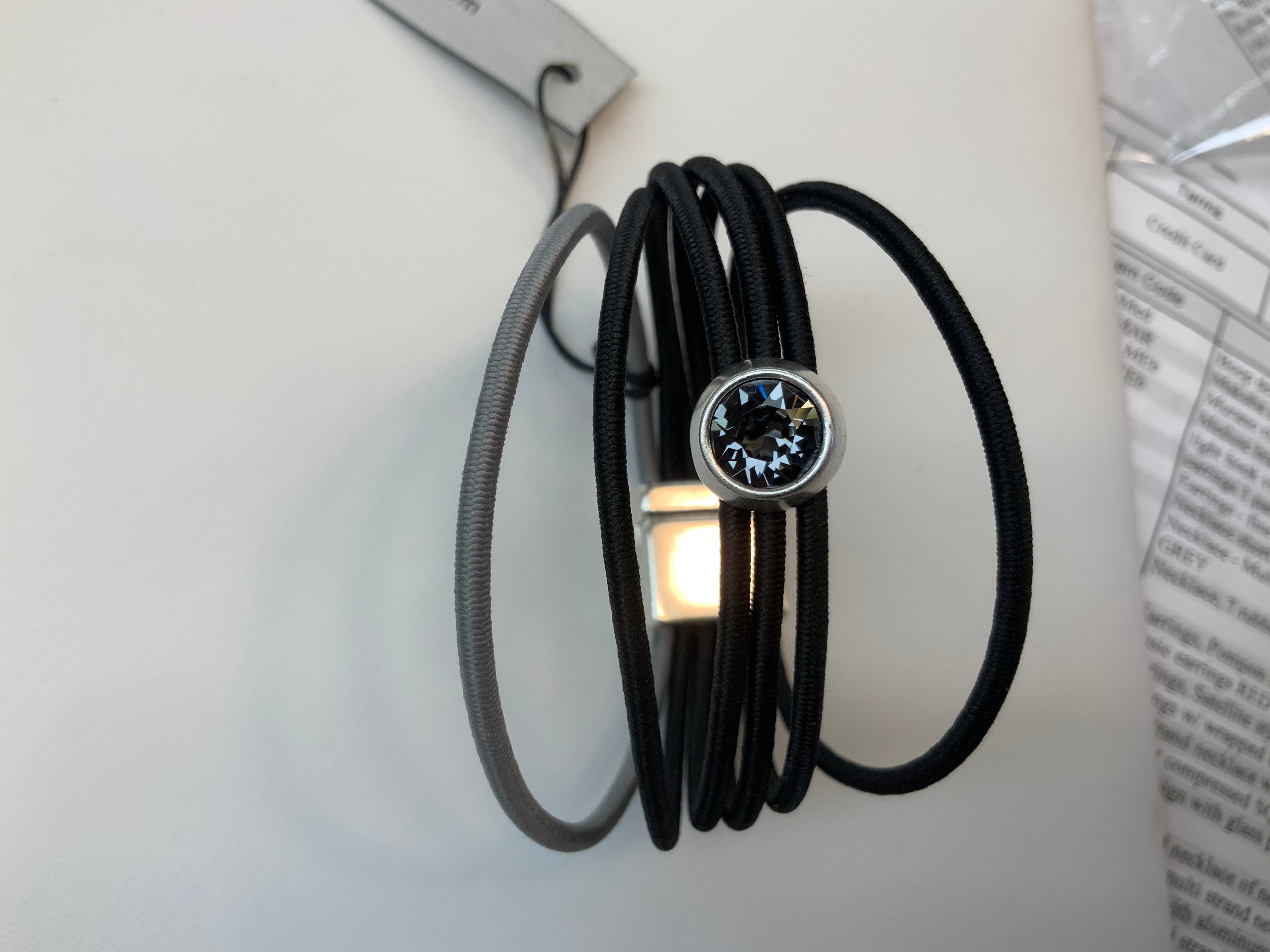 Additional view of Christina Brampti Magnetic Clasp Multi Cord and Jewel Bracelet 1802 from Robin Boutique.