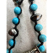 Turquoise and Beaded Ornate Butterfly Necklace - Robin Boutique