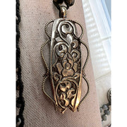 Large Silver Cicade with Turquoise Center necklace - Robin Boutique