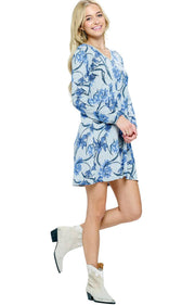 Floral dress with pockets is soft and comfy in floral print - Robin Boutique-Boutique 