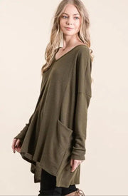 Thermal Long Sleeve Tunic in Plus Sizes - Robin Boutique-Boutique 