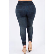 Extended Size High Waist Full Length Jeans Leggings - Robin Boutique-Boutique 