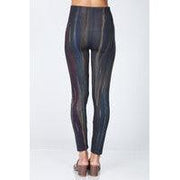 Extended Size High Waist Full Length Jeans Leggings with Gold Streaks - Robin Boutique-Boutique 
