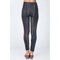 Extended Size High Waist Full Length Jeans Leggings with Gold Streaks - Robin Boutique-Boutique 