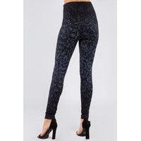 High Waist Crop Length Jeans Leggings in Small Paint Stroke - Robin Boutique-Boutique 