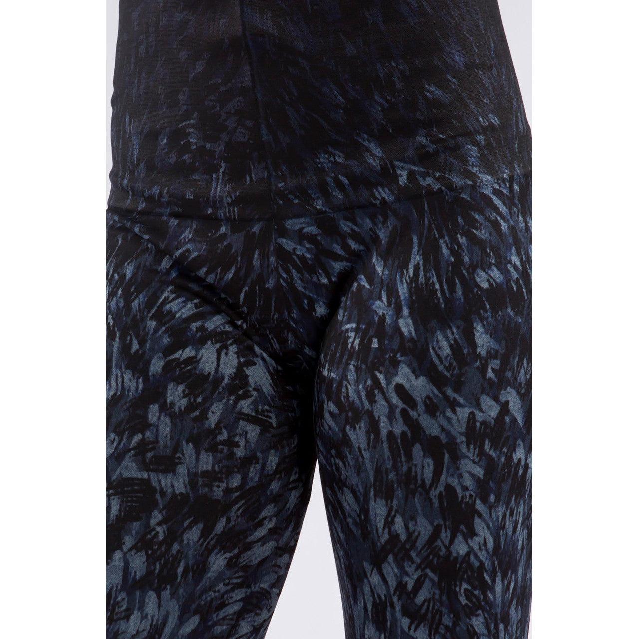 High Waist Crop Length Jeans Leggings in Small Paint Stroke - Robin Boutique-Boutique 