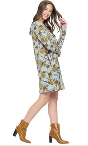 Floral dress with pockets is soft and comfy in floral print - Robin Boutique-Boutique 