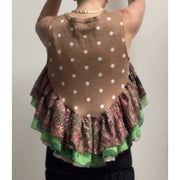 Upcycled sleeveless crop sweater pullover top - Robin Boutique-Boutique    &.  Reloved Fabrics