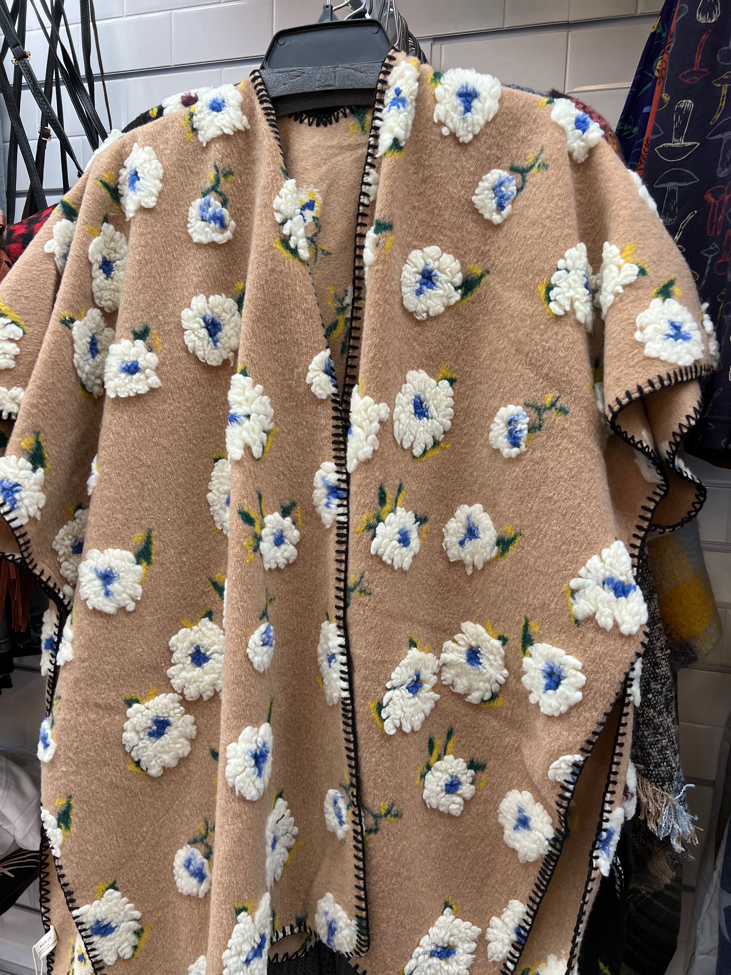 Ruana with Textures by Fadivo One Size - Robin Boutique-Boutique 