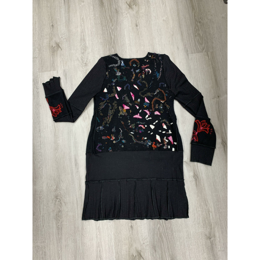 Recycled no waste felted Sweater dress tunic - Robin Boutique-Boutique    &.  Reloved Fabrics