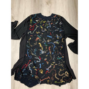 Black felt one-of knit tunic/dress - Robin Boutique-Boutique 