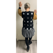 Beaded Polka Dot Repurposed Long sleeve Sweater Size XL - Robin Boutique-Boutique    &.  Reloved Fabrics