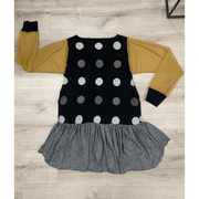 Beaded Polka Dot Repurposed Long sleeve Sweater Size XL - Robin Boutique-Boutique    &.  Reloved Fabrics