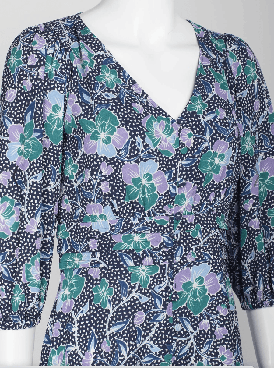 Maggy London V-Neck Floral Dress - Robin Boutique-Boutique 