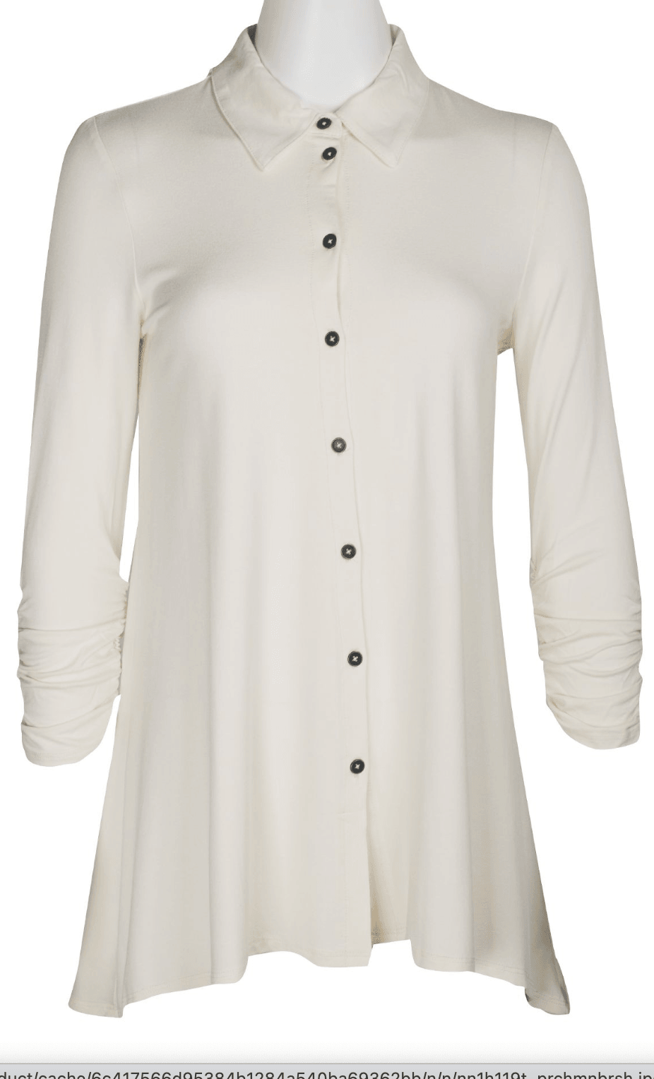 Cupio Long Sleeve Ruched Button Front Blouse - Robin Boutique-Boutique 