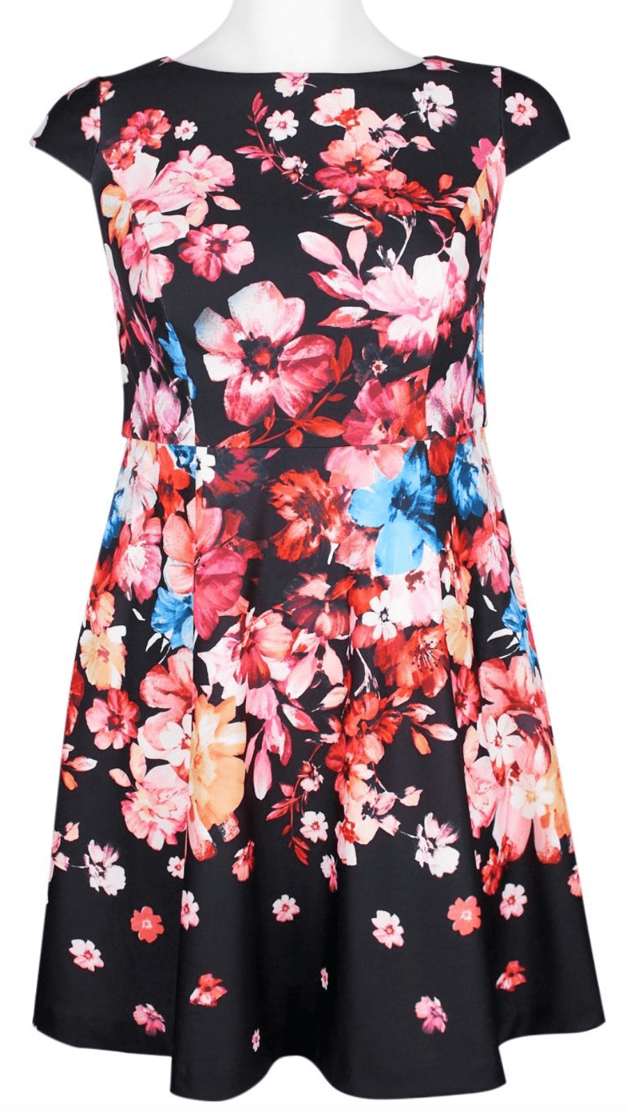 Adrianna Papell Floral Cap Sleeve Dress AP1D101252 - Robin Boutique-Boutique 