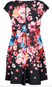 Adrianna Papell Floral Cap Sleeve Dress AP1D101252 - Robin Boutique-Boutique 