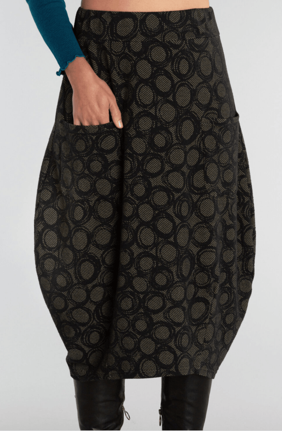 Cut Loose long textured skirt with pockets - Robin Boutique-Boutique 