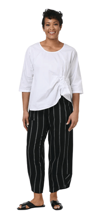 Tulip Ariana Stripe Pants in Black and White - Robin Boutique-Boutique 