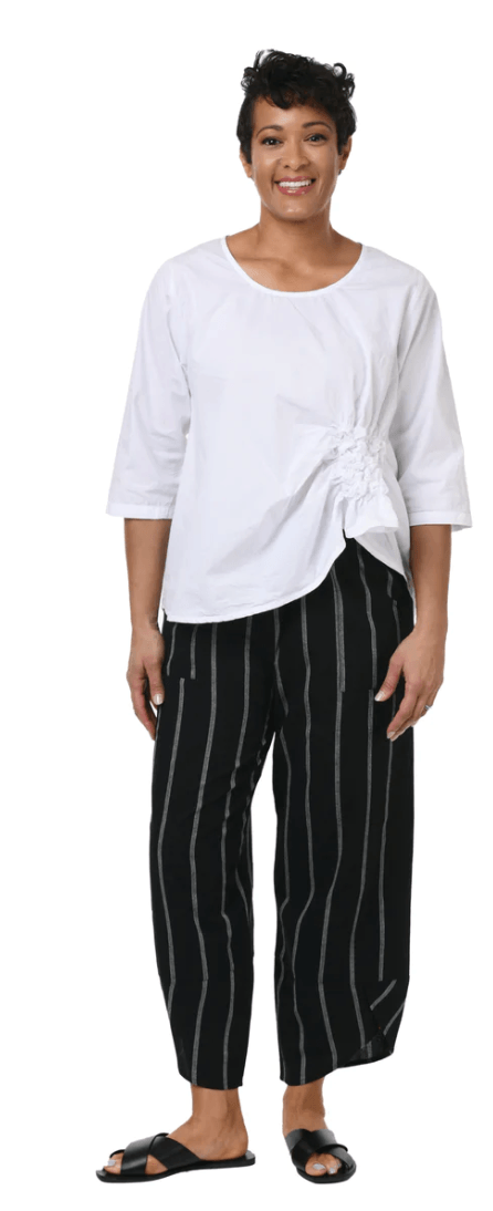 Tulip Ariana Stripe Pants in Black and White - Robin Boutique-Boutique 