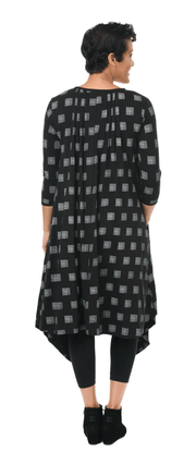 Tulip Lexi Dress in Grey Mini Chex or Charcoal Striped Circles - Robin Boutique-Boutique 