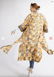 Easel Long Sleeve Kimono Jacket with Pockets - Robin Boutique-Boutique 
