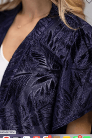 Burnout Velvet Navy Kimono - One Size - Robin Boutique-Boutique 
