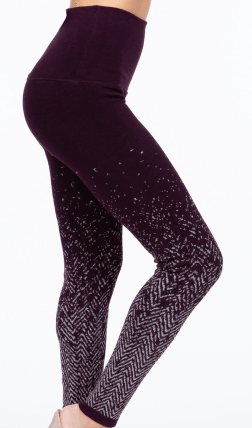 M.Rena Ombre Herringbone Jacquard Sweater Leggings - Robin Boutique-Boutique 