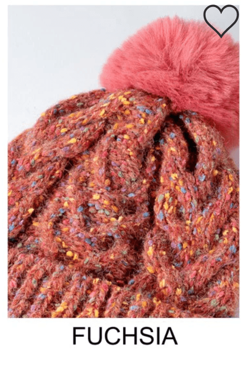 Multi Colored Pom Pom Knit Beanie Hat One Size 0040 - Robin Boutique-Boutique 