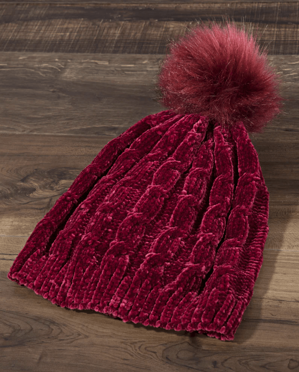 Chenille Soft Cable Knit Beanie Hat in Many Colors One Size 5013 - Robin Boutique-Boutique 