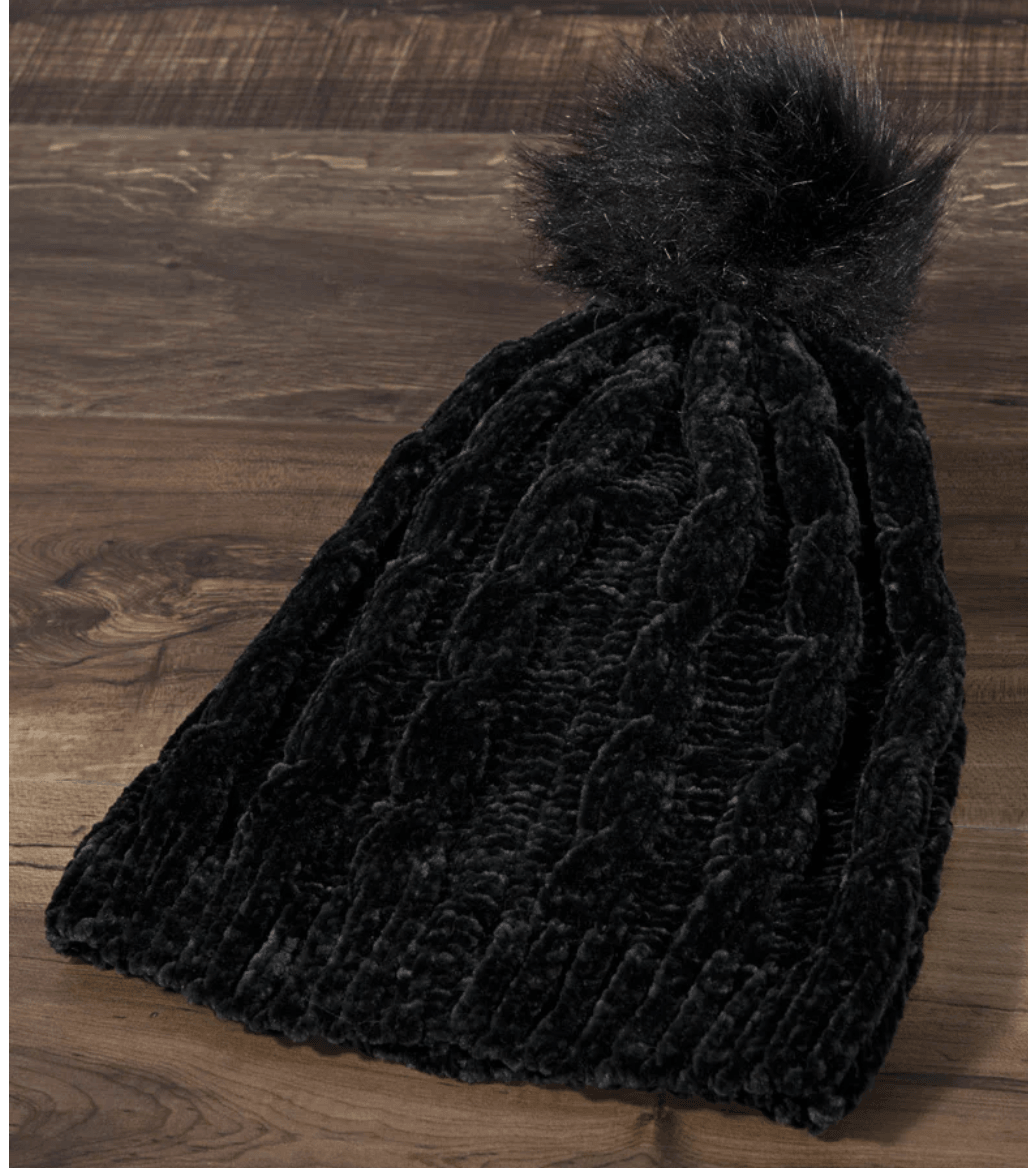 Chenille Soft Cable Knit Beanie Hat in Many Colors One Size 5013 - Robin Boutique-Boutique 