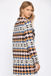 FATE Jacket in geo print and pockets FW6555 - Robin Boutique-Boutique 