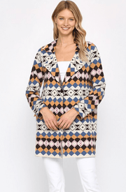 FATE Jacket in geo print and pockets FW6555 - Robin Boutique-Boutique 