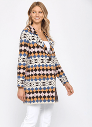 FATE Jacket in geo print and pockets FW6555 - Robin Boutique-Boutique 