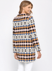 FATE Jacket in geo print and pockets FW6555 - Robin Boutique-Boutique 