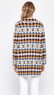 FATE Jacket in geo print and pockets FW6555 - Robin Boutique-Boutique 