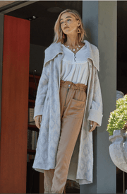 Over Sized Wide Collar Cardigan - Robin Boutique-Boutique 