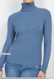 Ribbed long sleeve turtleneck sweater HMSW50167 - Robin Boutique-Boutique 