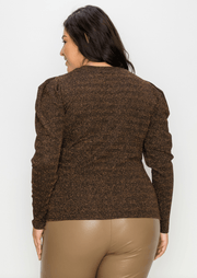 Long Sleeve knit evening sweater top HMT55131PL - Robin Boutique-Boutique 