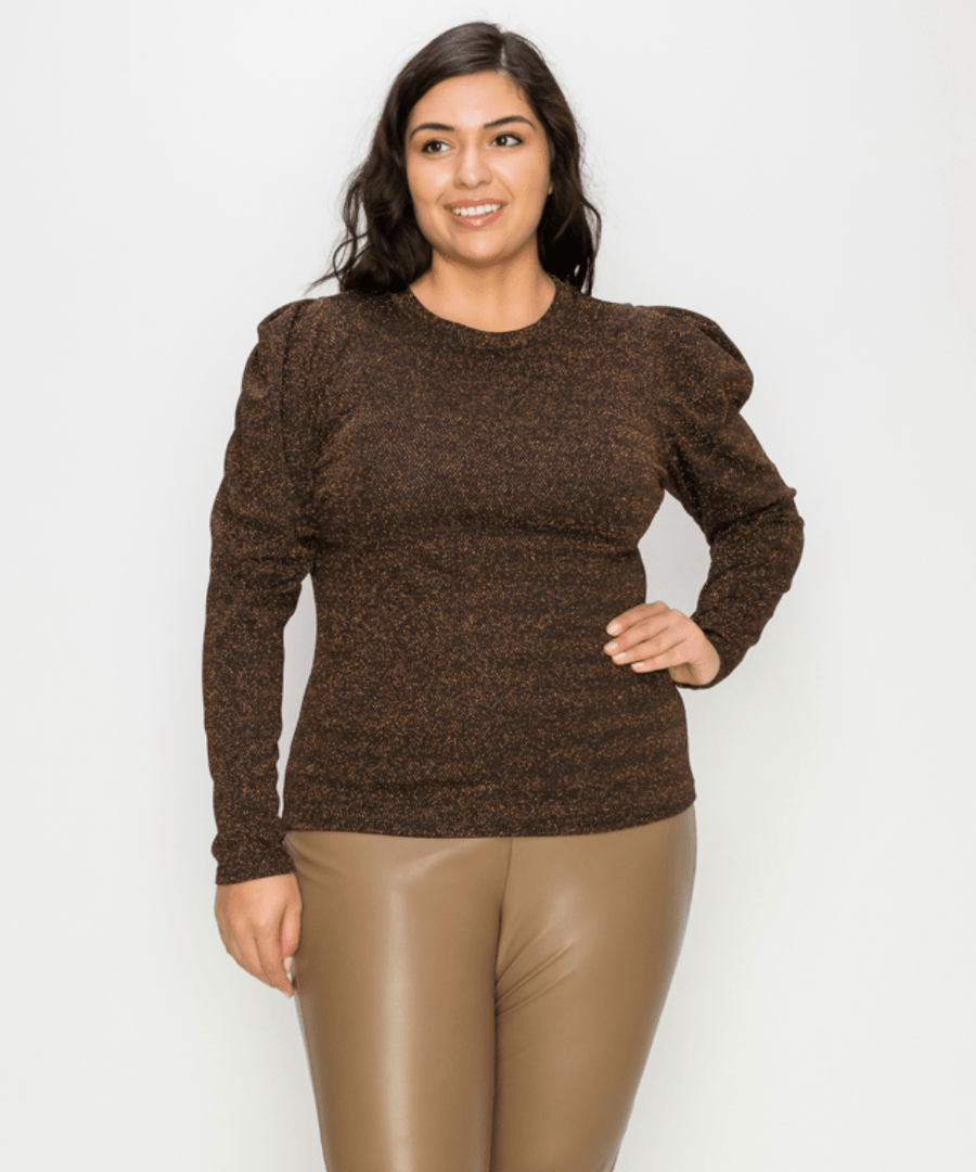 Long Sleeve knit evening sweater top HMT55131PL - Robin Boutique-Boutique 