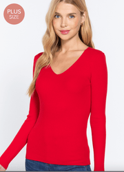 Fitted V-Neck Sweater by Active Basic SW71709 - Robin Boutique-Boutique 